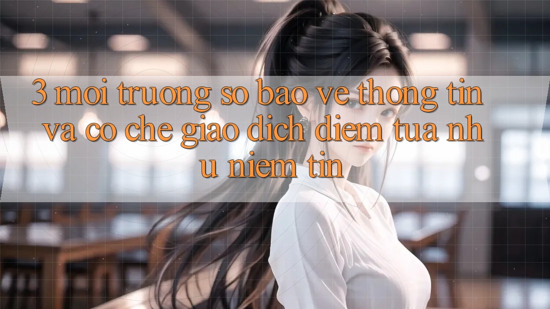 3. Môi trường số Bảo vệ thông tin Và Cơ Chế Giao Dịch: Điểm Tựa như Niềm Tin